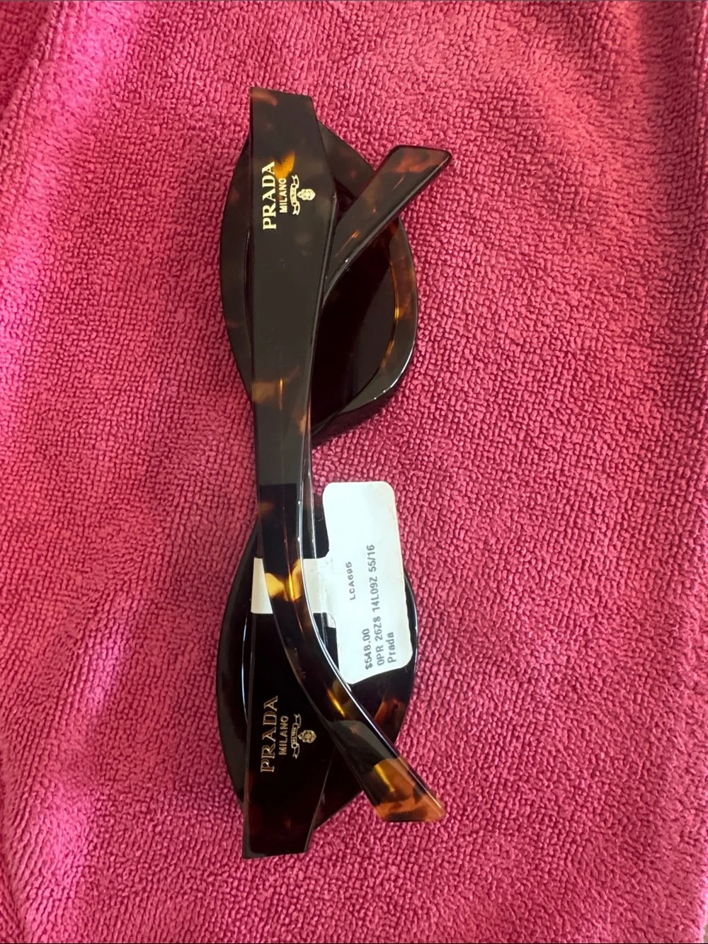 New Prada Tortoiseshell Sunglasses with Dark Lenses with tag